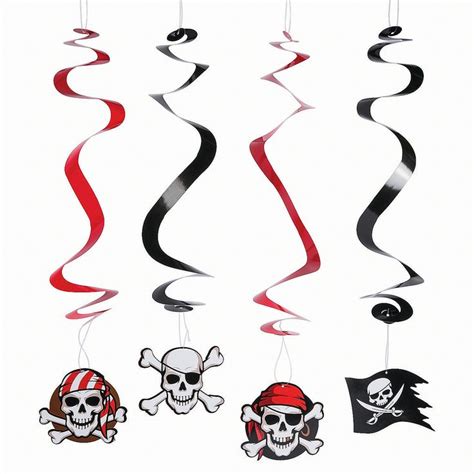 Pirate Hanging Swirl Decorations 12 Pc Oriental Trading Pirate