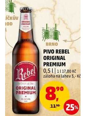 ARCHIV PIVO REBEL ORIGINAL PREMIUM 0 5 l v akci platné do 23 3 2022