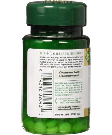 Nature S Bounty Folic Acid Mcg Tablets Maximum Strength Ea