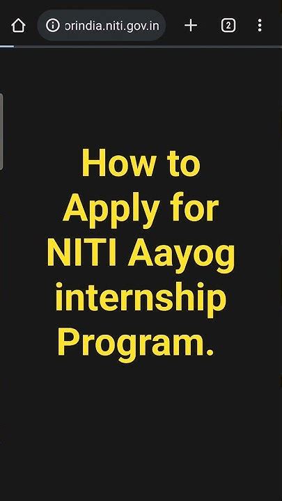 How To Apply For Niti Aayog Internship Program Nitiayog Internship