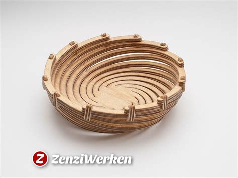 Bend Spiral Bowl Cnc Laser By ZenziWerken How To Bend Wood Bowl