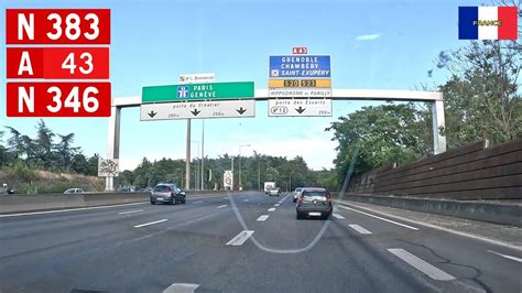 Conduite Sur La Route Nationale N383 De Lyon En France 4K 60 FPS HDR