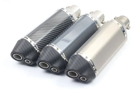 Mm Universal Carbon Fiber Motorcycle Exhaust Muffler Pip Escape