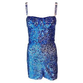 WornOnTV Chelseas Blue Sequin Confessional Dress On Selling Sunset