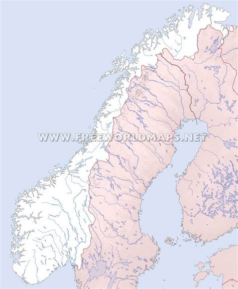 Norway Physical Map