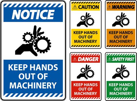 Warning Sign Keep Hands Out Of Machinery 22903134 Vector Art At Vecteezy