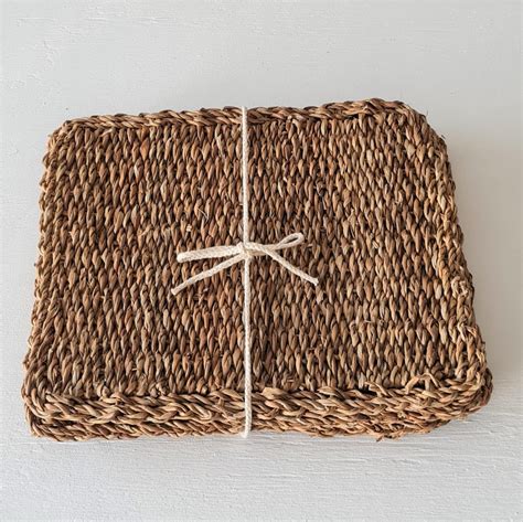 Woven Seagrass Placemats Rectangular Bruno Lifestyle