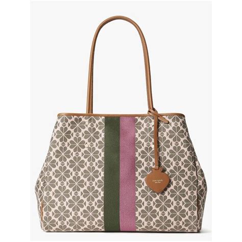 Everything Spade Flower Jacquard Stripe Large Tote Totes Kate Spade