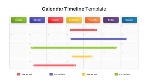 Colorful Calendar Timeline Template For PowerPoint - SlideKit