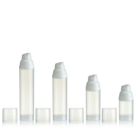 Ml Pp Airless Dispenser Natural White World Of Bottles Co Uk