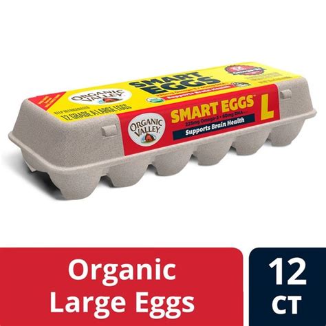 Organic Valley Smart Eggs Large Free Range Organic Eggs (12 ct) - Instacart