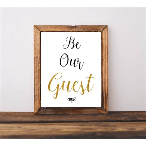 Printable Quotes Be Our Guest Printable Wall Art Disney Etsy