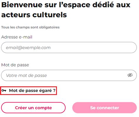 Acteurs Culturels Comment R Initialiser Votre Mot De Passe Pass