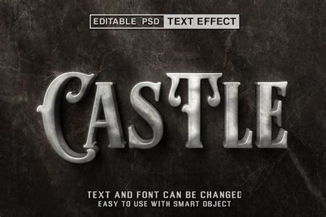 Premium Psd Castle Editable Text Effect