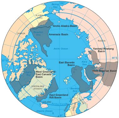 Arctic Ocean Seafloor Map: Depth, Shelves, Basins, Ridges