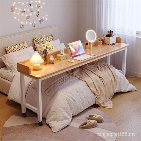 Cross Bed Table Movable Bedside Desk Computer Desk Household Bed Table