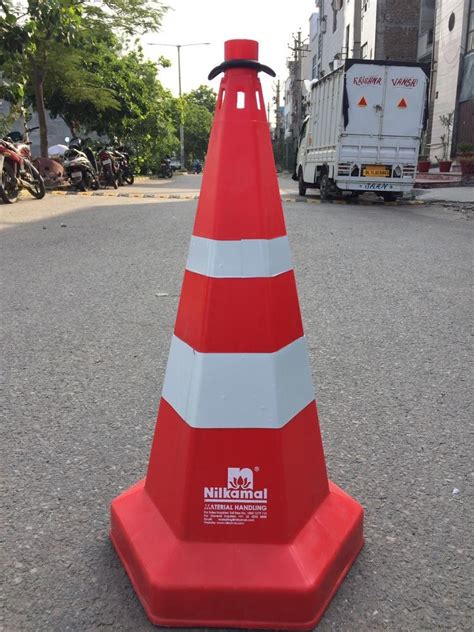 Red Hdpe Hexagonal Traffic Cone For Parking Model Name Number