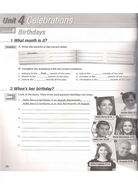 Touchstone 2 Workbook Unit 4 | PDF | Observances