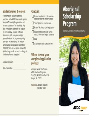 Fillable Online Aboriginal Scholarship Program ATCO Structures