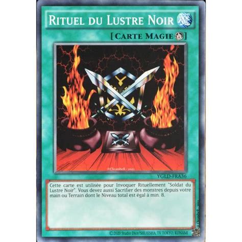 Carte Yu Gi Oh Ygld Fra Rituel Du Lustre Noir Ed Commune Neuf Fr