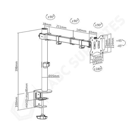 Suporte Duplo Notebook E Monitor Articulado Para Mesa Vinik Smn