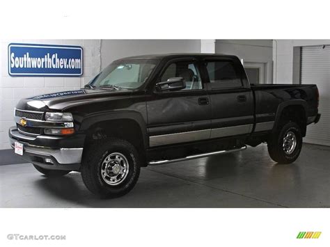 2001 Onyx Black Chevrolet Silverado 2500hd Ls Crew Cab 4x4 14845349 Car Color