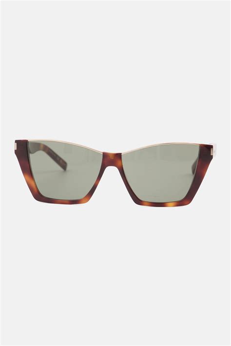 Buy Saint Laurent Women Sl369kate 300089 Square Sunglasses Brown Green Online Brands For Less