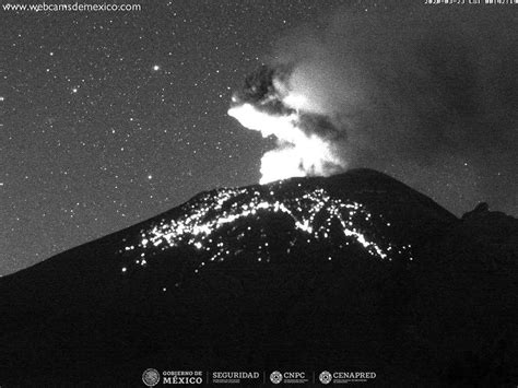 Volc N Popocat Petl Registra Nueva Explosi N Y Minutos De Tremor