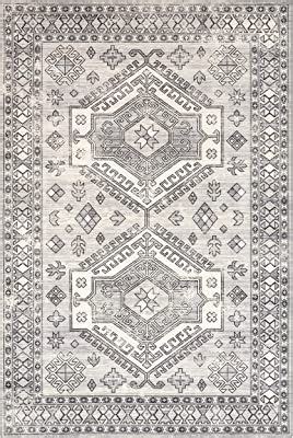 NuLOOM 7x9 Moroccan Blythe Area Rug Dark Grey Faded Bohemian Design