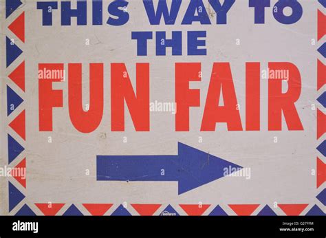 'This Way to the Fun Fair' sign Stock Photo, Royalty Free Image ...