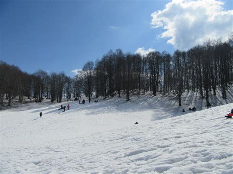 Valle DellAniene Torna La Neve Imbiancata Monte Livata