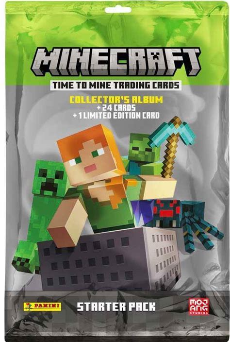 Panini Minecraft Time To Mine Trading Card Collection Fat Pack Pris