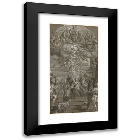 Paolo Veronese X Black Modern Framed Museum Art Print Titled The