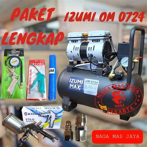 Jual MESIN KOMPRESOR ANGIN OILLESS IZUMI MAX OM 0724 AIR COMPRESOR