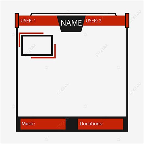 Twitch Overlay Vector Hd PNG Images, Red And Black Twitch Overlay For ...