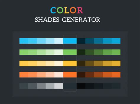 Colour Shades Generator PSD by Arun on Dribbble