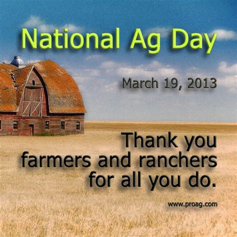 Happy National Ag Day Ag Day Thank You Farmer Crop Insurance