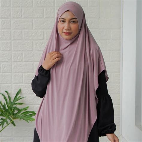 Jual Sena French Khimar Jersey By Yoora Sarah Shopee Indonesia