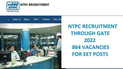 NTPC Recruitment Through GATE 2022 Notification Out Ntpc Co In 864