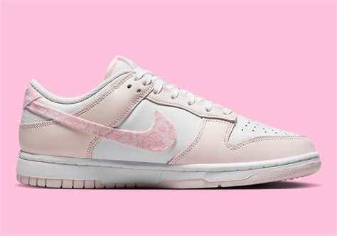 Pink Paisley Print Lands On The Nike Dunk Low Hype Sneaker