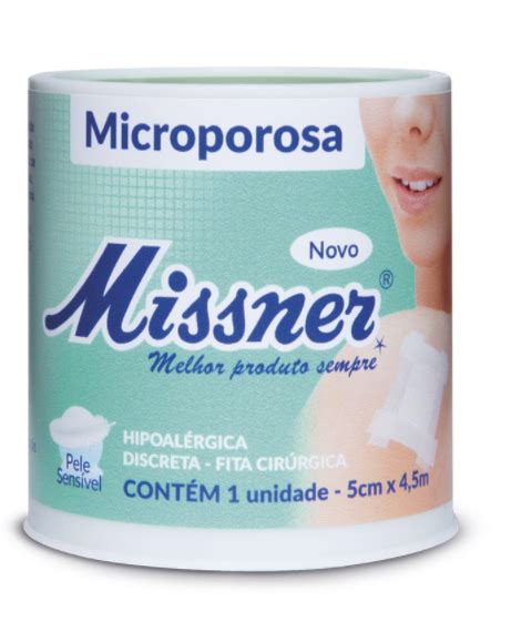 FITA MICROPOROSA 5CM X 4 5M BRANCO PA 0578 MISSNER MEDMED Hospitalar