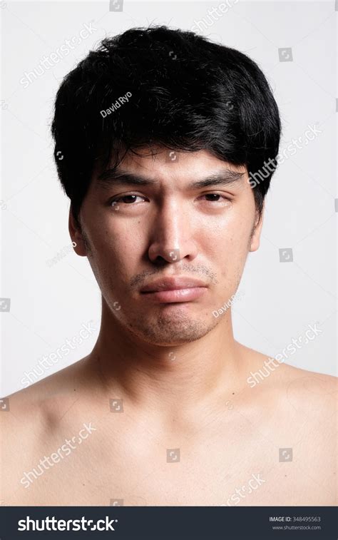 Headshot Asian Man Face No Makeup Stock Photo 348495563 Shutterstock