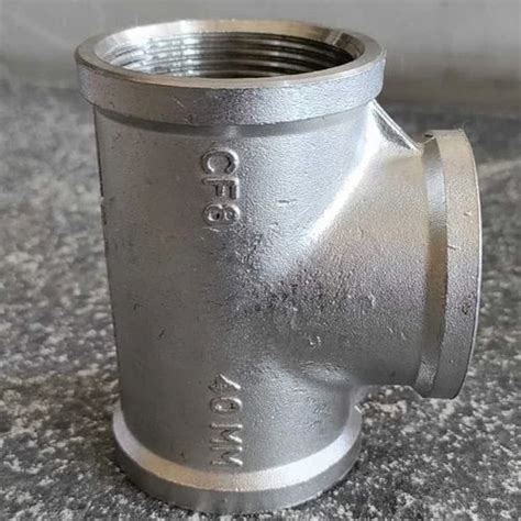 Mm Diameter Stainless Steel Threaded Reducing Tee For Plumbing