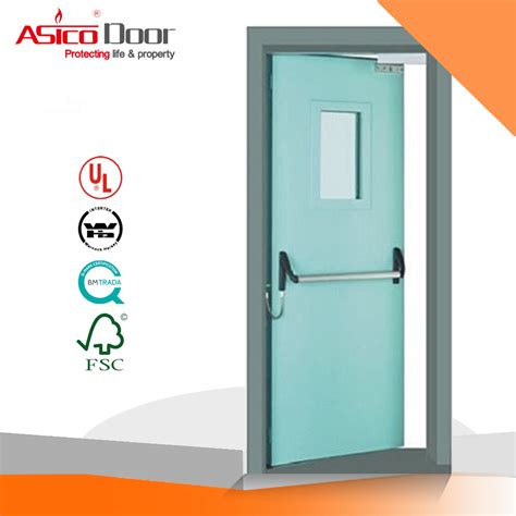 Steel Fire Door Assembled With Vision Panel Ul Fire Door Fire Rated