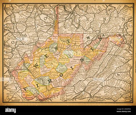 Vintage Virginia Map Hi Res Stock Photography And Images Alamy