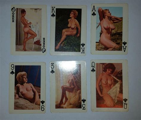 Vintage 1950 s Nude Risqué Playgirl Playing Cards No 7 222 FULL DECK 3771537828