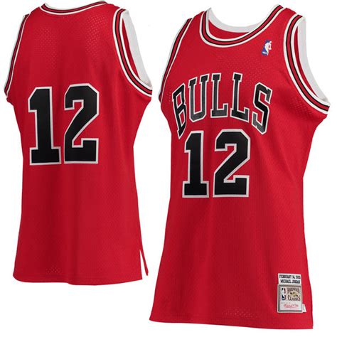 Chicago Bulls Michael Jordan 12 Jersey by Mitchell and Ness | SportFits.com