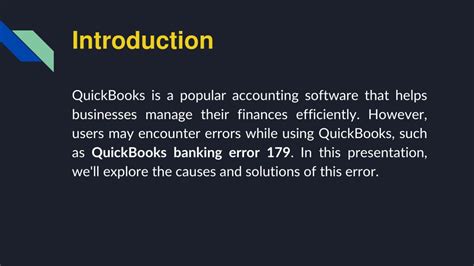 PPT Fix QuickBooks Banking Error 179 With Easy Steps PowerPoint