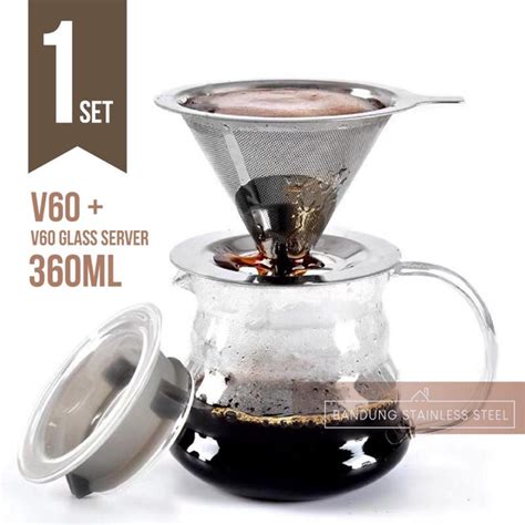 Jual Set V Teko Kopi Kaca Ml Filter Coffee Pot Glass Dripper