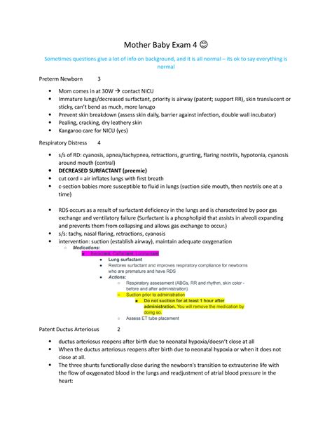 OB Exam 4 Newborn Mother Baby Exam 4 Sometimes Questions Give A